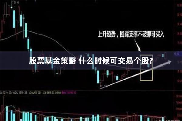 股票基金策略 什么时候可交易个股?